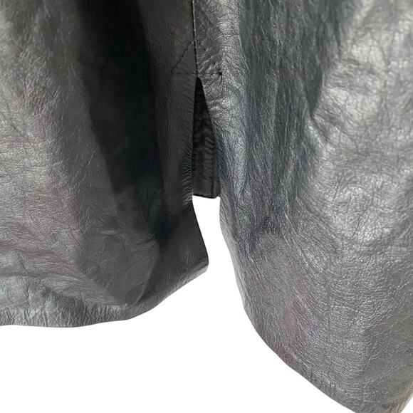 Vintage Climax David Howard Black Leather Big Bow Front Ruched Dress medium - Picture 6 of 8